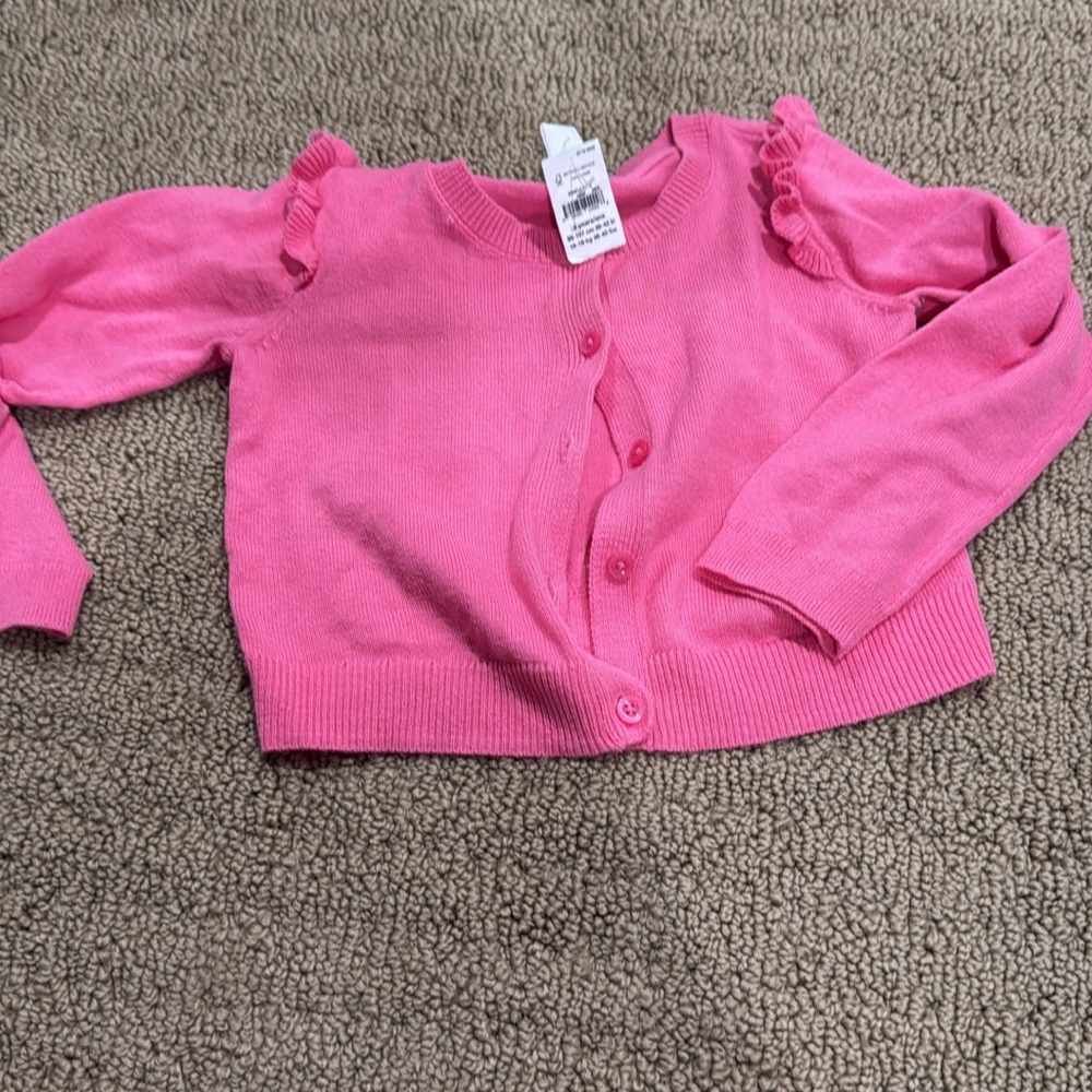 GAP Kids Pink Ruffle Cardigan